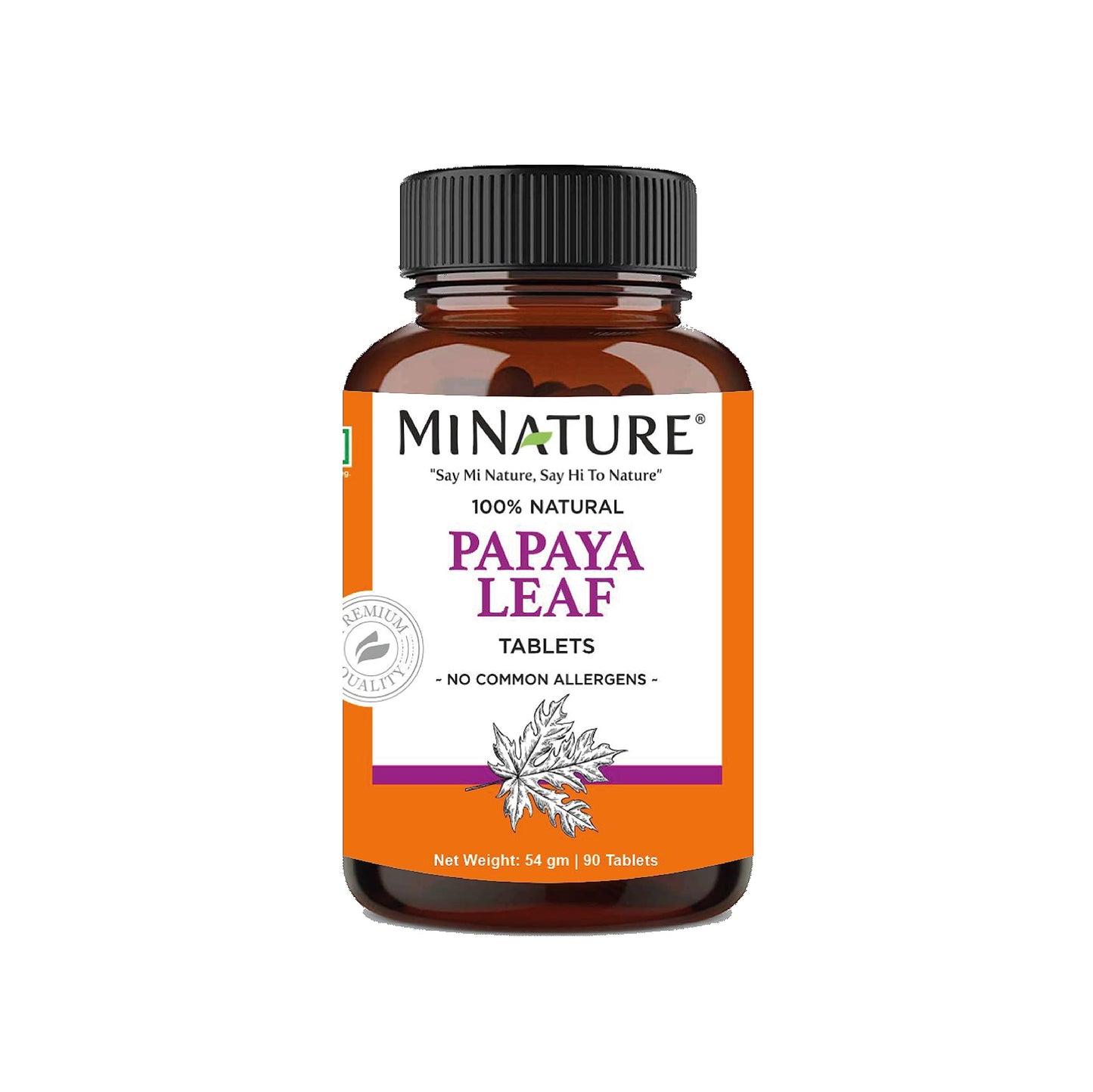 Papaya Leaf Tablets by mi Nature| 90 Tablets, 1000 mg| 45 Days Supply| Vegan| Papaya Leaf| Blood Platelet Boost| Digestion Support| Antioxidants