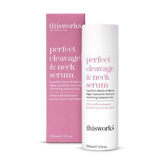 THISWORKS This Works Perfect Cleavage & Neck Serum, 150 ml - Anti Aging Moisturiser for Neck and Décolletage with Marine Algae and Hyaluronic Acid - Youth-Boosting Neck Cream with Nourishing Botanical Oils