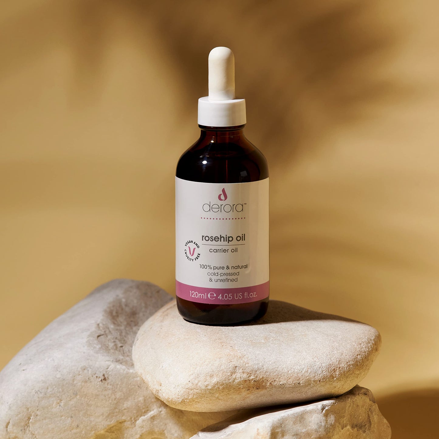 Derora Rosehip Oil | Nourishes Skin, Hair & Nails | 100% Pure & Natural | Cold Pressed & Unrefined | Antioxidant & Vitamin A, C & E Rich | All Skin Types | Vegan & Cruelty Free (120ml)