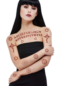Smiffys Make-Up FX, Satanic Tattoo Transfers, Cosmetics and Disguises Fancy Dress, Halloween Fancy Dress Accessories Dress Up Cosmetics & Disguises.