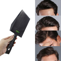 CONGGUAN Men's 2-in-1 Flat Top Guide Comb with Water Leveling for Barber Haircut & Styling