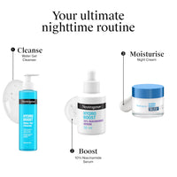 Neutrogena Hydro Boost Night Face Cream (1x 50ml), Night Cream with Hyaluronic Acid, Advanced Hydration for 72 Hours, Suitable for All Skin Types Including Sensitive