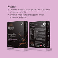 ELIXIR NUTROLOGY Pregnancy Multivitamin | 20 Essential Nutrients for Pregnancy Support | Folic Acid, Iron & Vitamin D | Supports Maternal Tissue Growth | Daily Prenatal Supplement | 30 Vegetarian Tablets | UK Made
