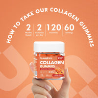 supplmnt. Marine Collagen Gummies - Hydrolysed Collagen Peptides with Biotin, Hyaluronic Acid & Vitamin C - Collagen Supplements for Women and Men - 120 Gummies. Collagen for Skin, Hair & Nails 2 Months Supply