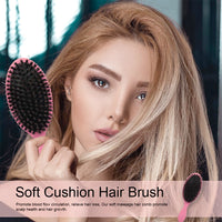 YNGMEIYER Ultimate Hair Extension Brush Boar Bristle Paddle Hairbrush Soft Cushion Hair Brush for Long Thick Curly Hair Reducing Hair Breakage and Frizz