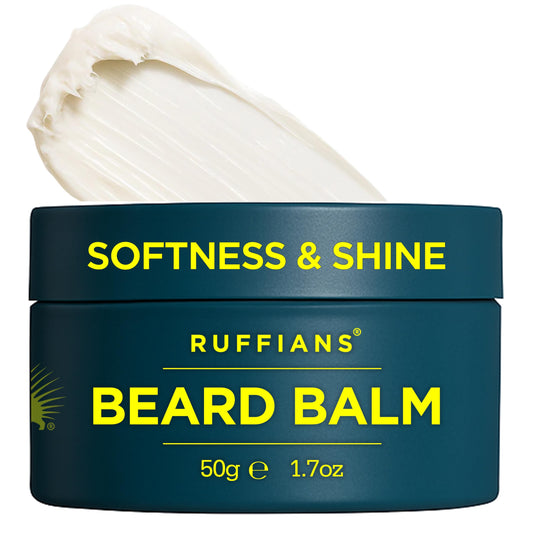 Ruffians Beard Balm (1.7 Oz Fl / 50 ML) Omega-Enhanced Conditioning Beard Solution, for Softness and Shine, Low Hold, Shapes and Conditions, for Mid and Long Beards