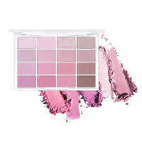 LYNTYAOU Pink Eyeshadow Palette Make-Up Palettes, Brown Shimmer Eye Shadow Pallets for Women, Cool Girl Matte Make Up, Glitter Eyeshadows 16 Colour Nude Natural, Waterproof Long Lasting Highly Pigmented