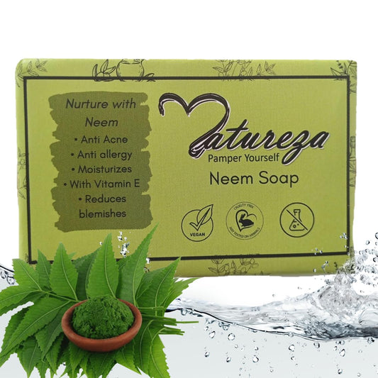 Natureza Organic Neem soap Herbal Handmade Anti acne 80g