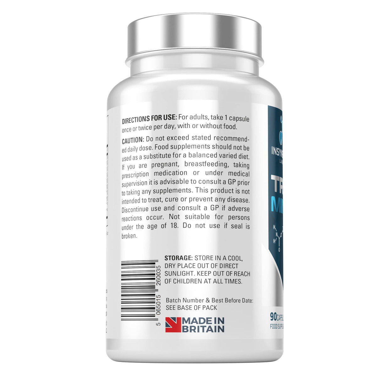 Insynergy Labs Trace Minerals Complex (Maximum Dose 10 X Trace Minerals) 3 Month Supply Trace Minerals Supplements - 90 Capsules Multimineral Tablets Zinc, Iodine, Selenium, Boron, Potassium, Copper