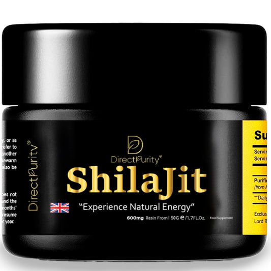 Directpurity Shilajit Resin, 100% Purified Natural Gold Himalayan Shilajit - Full of Fulvic Acid & Trace Elements, Vegan, Replenish Energy and Immune Support, 50 Grams, 3 Months Supply