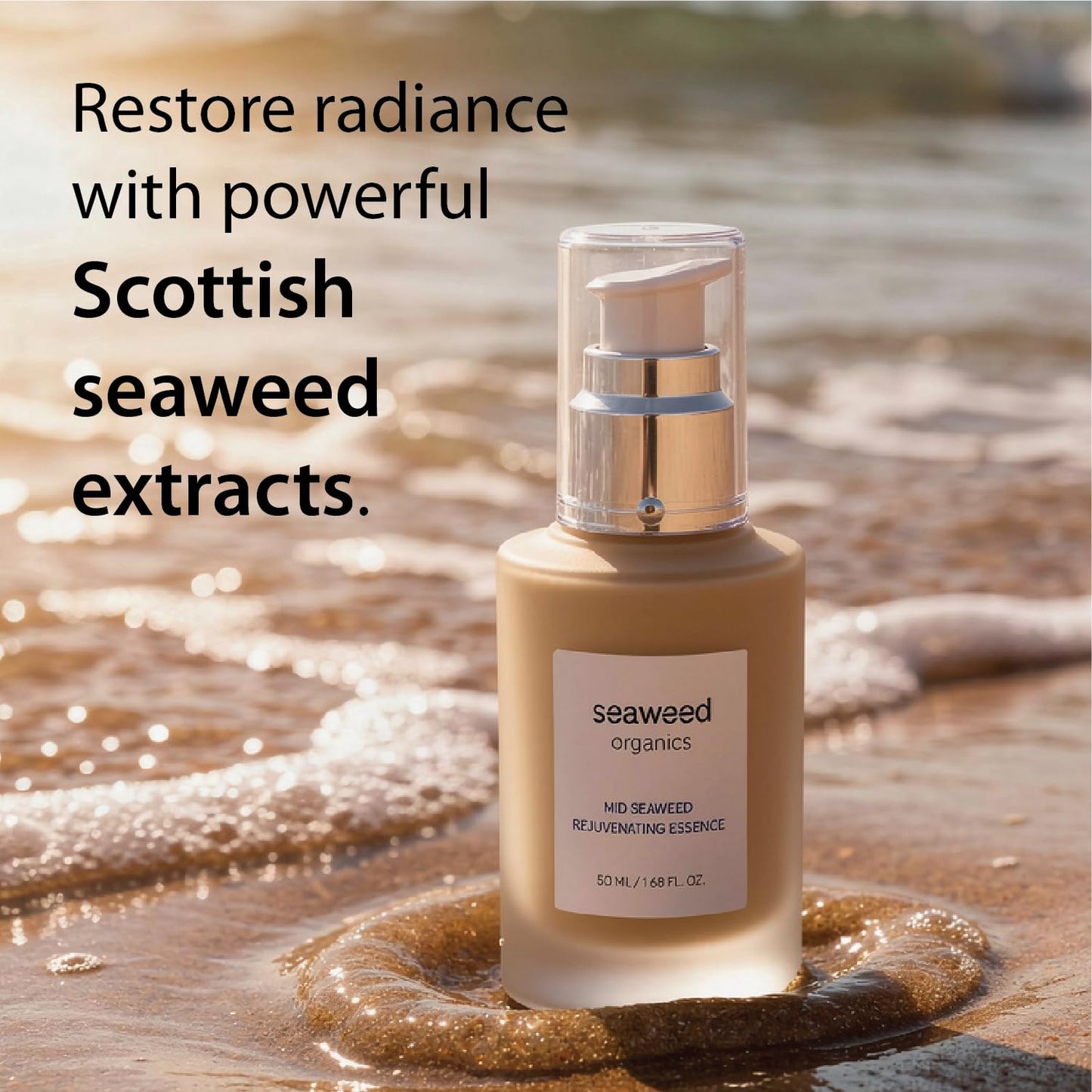 SEAWEED ORGANICS Seaweed Organics Mid Seaweed Rejuvenating Facial Essence – Lightweight Nourishing Skin Serum with Natural Seaweed – Hydrates & Plumps for a Healthy, Radiant Complexion