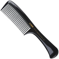 KENT Kent Brushes Handled Rake Comb SPC83 - Wide-Tooth Detangling Comb for Wet or Dry Hair, Strong Moulded Rubber with Easy-Grip Handle for Gentle, Tangle-Free Styling