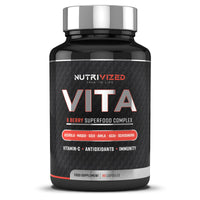 Nutrivized Vita - 6 Berry Complex with Acerola Cherry, Maqui Berry, Acai Berry, Amla Berry, Goji Berry & Schisandra High in Vitamin C and antioxidants