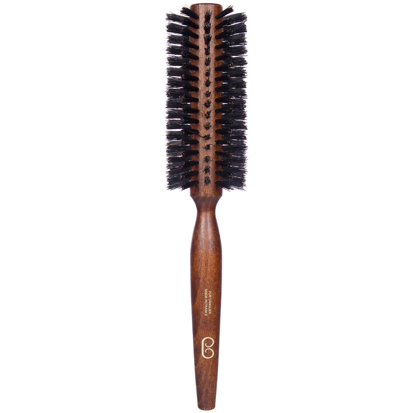 l'artisan BROSSIER L'Artisan Brossier - Round Hairbrush Natural Bristle in Beech Wood 10 Rows – Handmade in France
