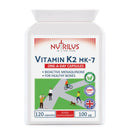 Nutrilus Vitamin K2 MK-7 120 Daily Capsules 100mcg - Highly Bioavailable - Vegan Supplement - Bone Health - Calcium Distribution