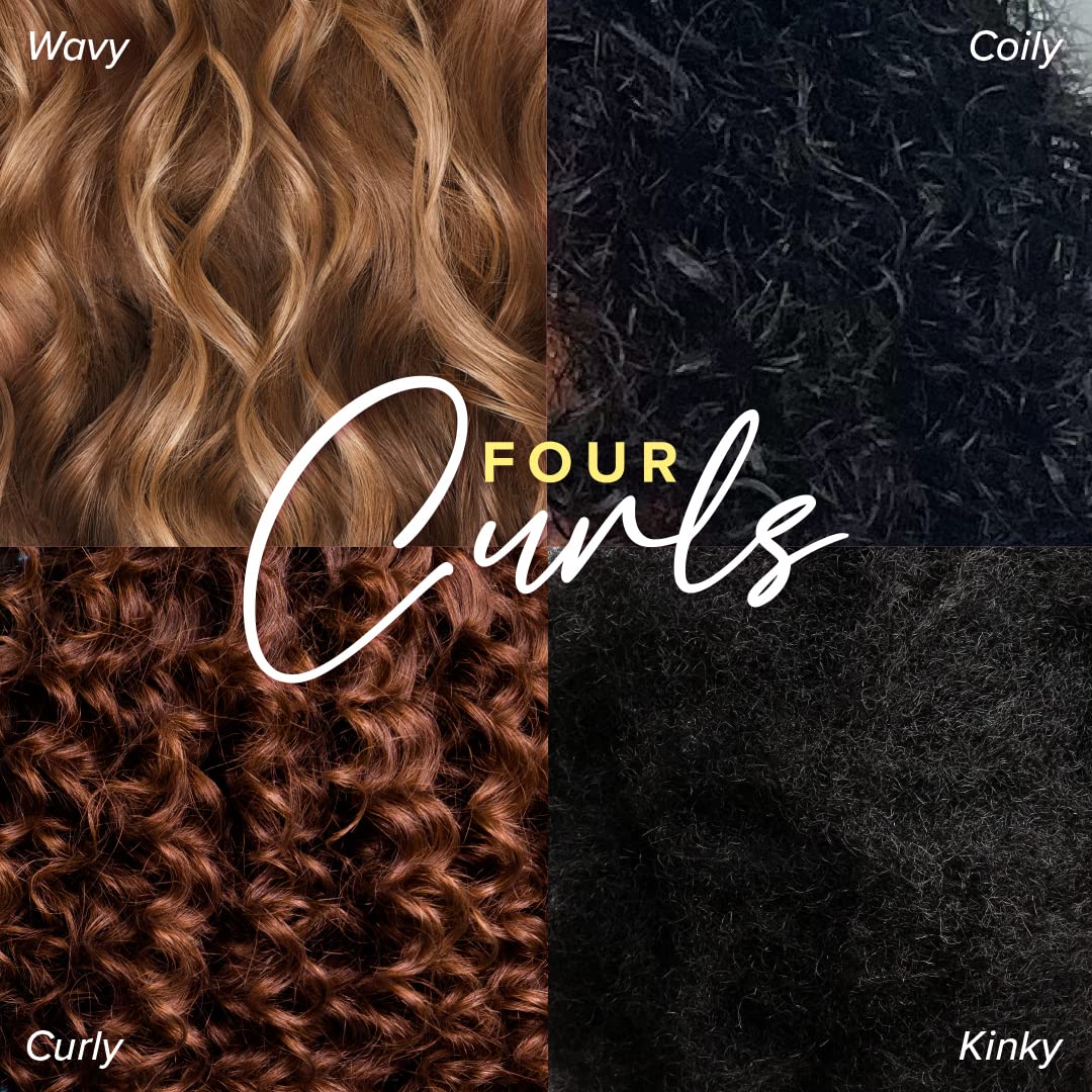Give Me Cosmetics Four Curls Shampoo, Curly Hair Products, Moisturising, Sulphate Free, Hydrating Formula Infused with Shea Butter Castor and Jojoba Oil