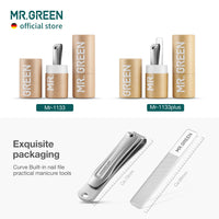 MR.GREEN Nail Clippers with Build-in Nail File Stainless Steel Anti-Rust Nail Scissors Manicure and Pedicure Tools for Women, Men and Seniors