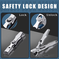 DRMODE Toe Nail Clippers for Thick Nails with Catcher