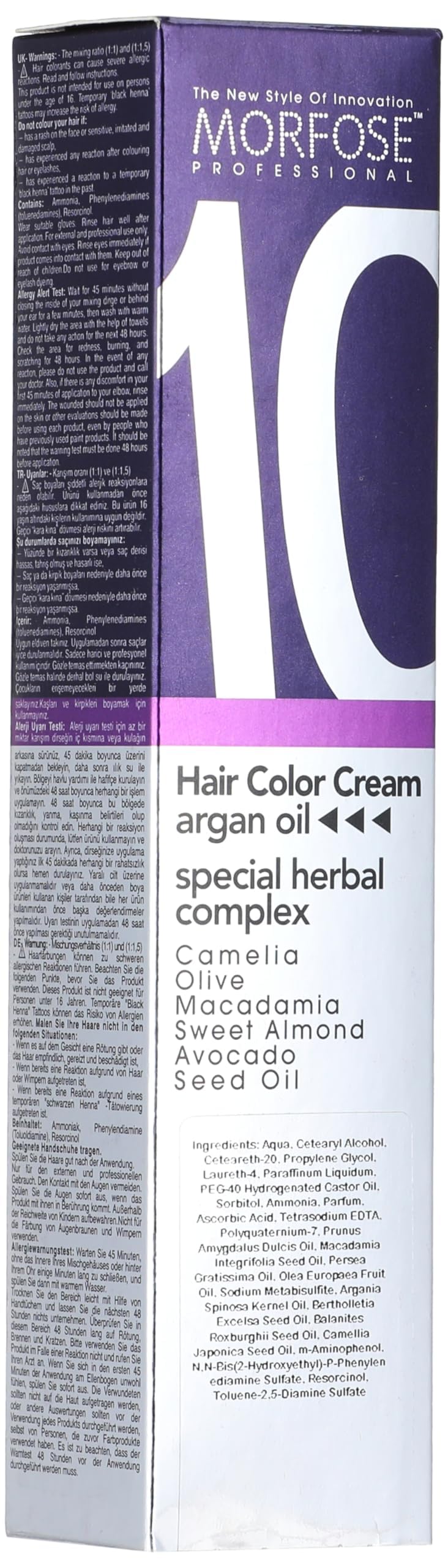 MORFOSE Morfose 10 Professional Hair Colour Cream 100 ml, No. 7.1 Natural Ash Auburn