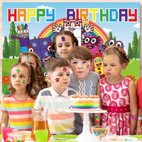 Yangsiw 4 Sheets Number Temporary Tattoos for Kids, Video Game Birthday Party Supplies Video Game Party Favors for Boys Girls Kids Birthday Decorations Tattoos Stickers Party Game Gifts