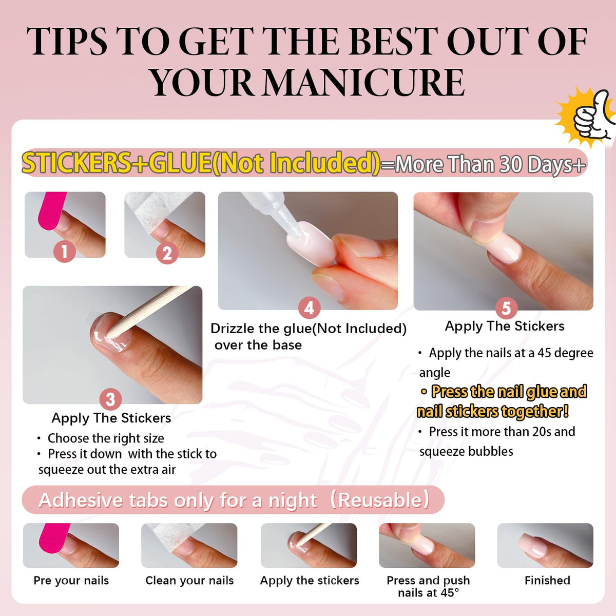 SXVME Light Blue Short Press-on Nails - Simple Acrylic Oval Almond Fake Nails, Solid Gel Full Cover for Daily Wear