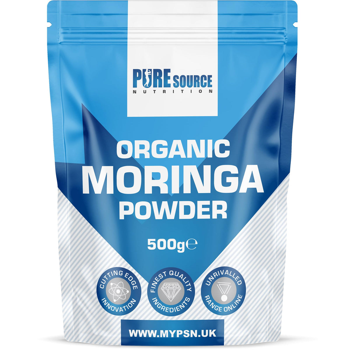 Organic Moringa Leaf Powder Gluten Free Natural and Pure Leaves Picked from The Moringa Oleifera Plant - Superleaf Superfood Powder by Pure Source Nutrition (500g)