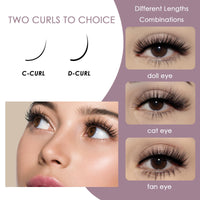 ocean pearl Ocean Pearl Cluster Lashes Kit 144PCS Individual Eyelashes 10-16mm DIY Lash Extension Kit with Strong Hold Eyelash Glue Natural Lash Clusters D Curl Eyelash Extension Kit with Bond and Glue-DM28