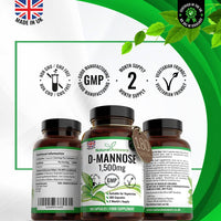Natural Answers D-Mannose 180 Capsules - Max Strength 1500mg per Serving - Precision DMannose - Vegetarian Capsules not Tablets or Pills, Made in The UK (180 Count (Pack of 1))