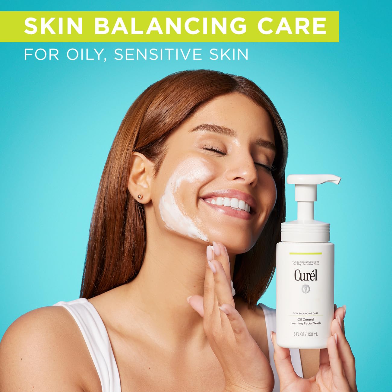 Curél Skin Balancing Care Oil Control Foaming Facial Wash 150ml
