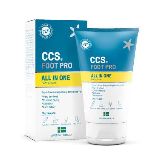 CCS All In One Foot Cream 100ml for Cracked Heels, Dry Feet & Calluses