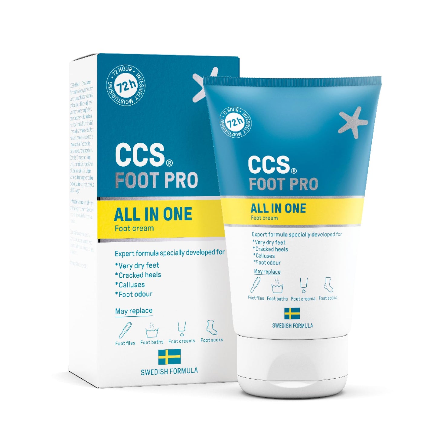 CCS All In One Foot Cream 100ml for Cracked Heels, Dry Feet & Calluses