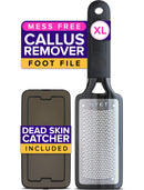 NYK1 RUSTPROOF Foot File Callus Remover for Feet with Catcher | XL Size