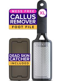 NYK1 RUSTPROOF Foot File Callus Remover for Feet with Catcher | XL Size