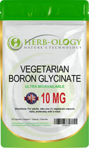 Herb-ology.co.uk Nature's Technology HB Boron Supplement | 90 Vegan High Strength Boron Capsules - 10mg per Serving | Non-GMO, Gluten, Dairy & Allergen Free | Manufactured in the UK