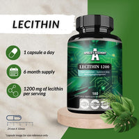 APOLLO'S HEGEMONY Lecithin 1200mg with Vitamin E - 180 Softgel Capsules - High Strength Soy Lecithin Supplement - 6 Months Supply - Supports Cognitive and Cardio Health - by Apollo's Hegemony