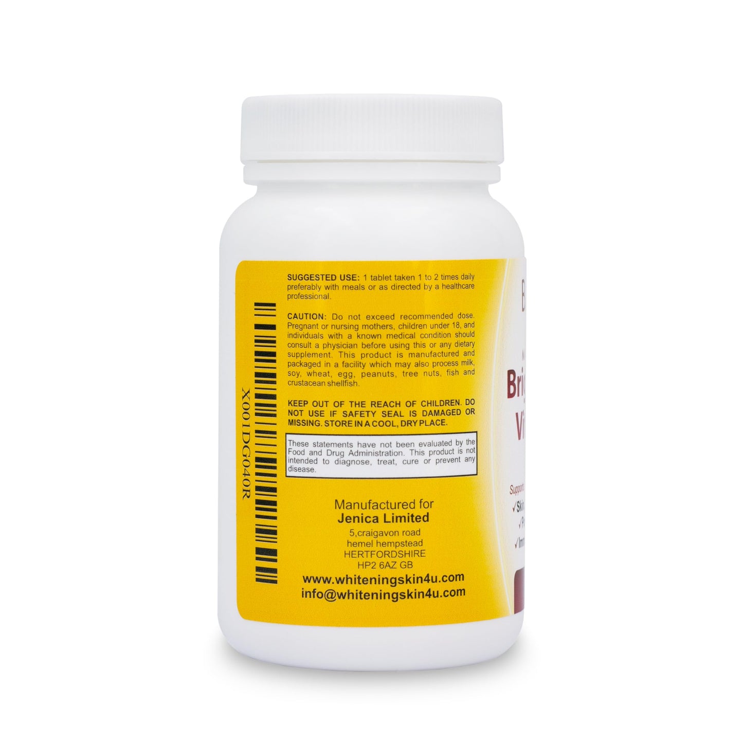 Vitamin C 1000mg Maximum Skin Brightening with Rose HIPS and Bioflavonoids Immune Support Supplement, Antioxidant Tablets Healthy Aging, Builds Energy and Overall Well-Being