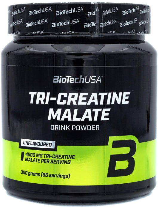 BioTechUSA Tri Creatine Malate | 4500mg Triple Creatine Compound | Gluten free | for Enhanced Physical Performance in High-Intensity Workouts, 300g