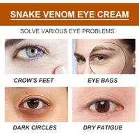 Snake Venom Eye Cream - Anti Wrinkle Eye Cream For Puffiness + Wrinkles, Brightening Under Eye Cream, Diminishing Deep Wrinkles Dark Circle Eye Cream, Eye Bag Treatment For Men And Women, 30g