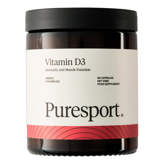 Puresport Vitamin D3 (60 Capsules) | 4000IU Vitamin D3 + K2 | Supports Bone Health and Immune Function Using Vegan-Friendly Vitamin D3 Sourced from Marine Algae | Informed Sport Certified