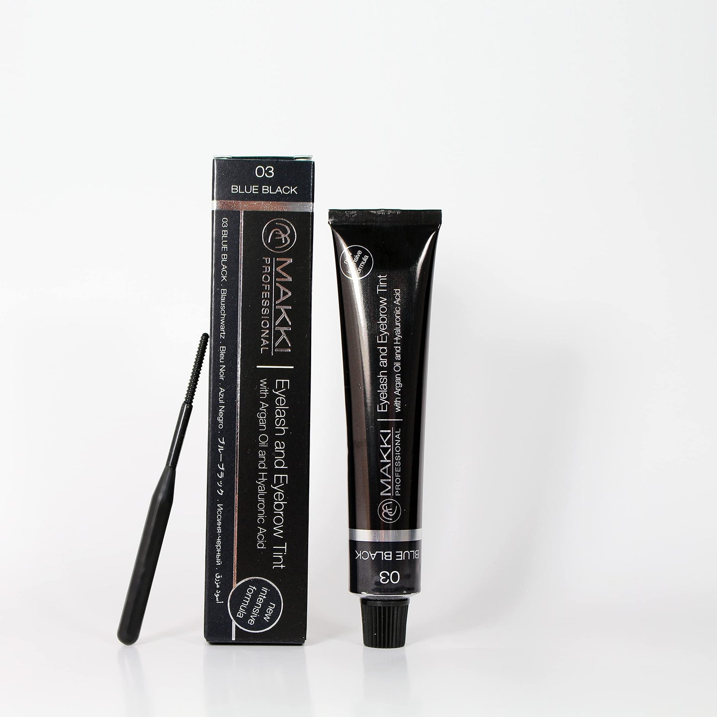 03 Blue Black Makki Professional Intensive Eyelash and eye brow tint dye with argan oil & hualuronic acid 22ml