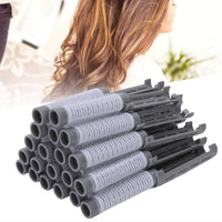 TMISHION Hair Perm Kit, 20pcs Rods Large Kit for Women, 20pcs Fluffy Hair Perm Rods with Clips for Soft and Plump Curls, Hairdressing Tool Kit Fluffy Roller Curler Hairdressing Styling Tool (Grey)