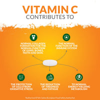 Nu U Nutrition - Vitamin C 1000mg - 180 Vegan Tablets - 6 Month Supply - High Strength Ascorbic Acid - Made in the UK