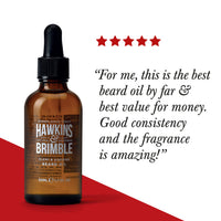 Hawkins & Brimble Beard oil Promotes Beard growth with Beard oil for Men, Beard oil Repairs your Beard with Argan and Olive oil, Update your Beard Care Routine with Shea Butter and Vitamin E.