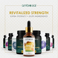AMBROSIAL Ambrosial Vitamin D3 + K2 Drops – High Strength Liquid Supplement for Adults & Kids – 500 IU Vitamin D3 + 50 mcg Vitamin K2 – Mango Flavour, Gluten Free, Non-GMO, Easy-to-Take Vitamin D Liquid – 30 ml