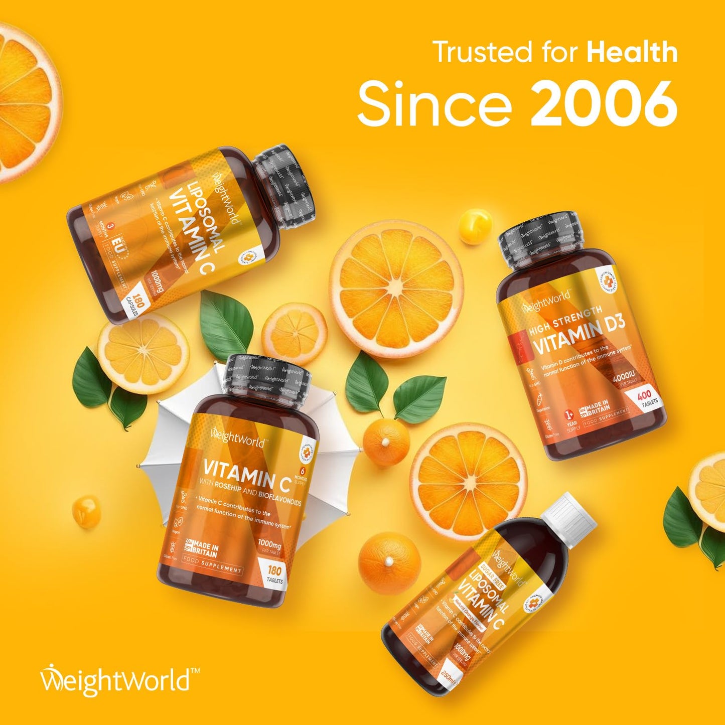 Vitamin C 1000mg – 180 High Strength Vitamin C Tablets with Rosehip & Bioflavonoids - Vegan Vitamin C Supplement (As Ascorbic Acid) for Immune System – Energy Tablets for Men & Women - Made in The UK
