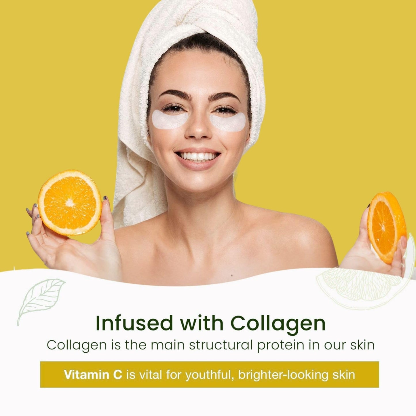 Oh K! Brightening and Cooling Eye Mask for Puffy Eyes, Packed with Hyaluronic Acid and Vitamin C, Vegan and Cruelty Free, 15g