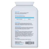 swiss bioenergetics Acetyl-L-Carnitine 500mg 90 Capsules - High-Strength ALCAR with no D-carnitine - Made in The UK - Suitable for Vegans