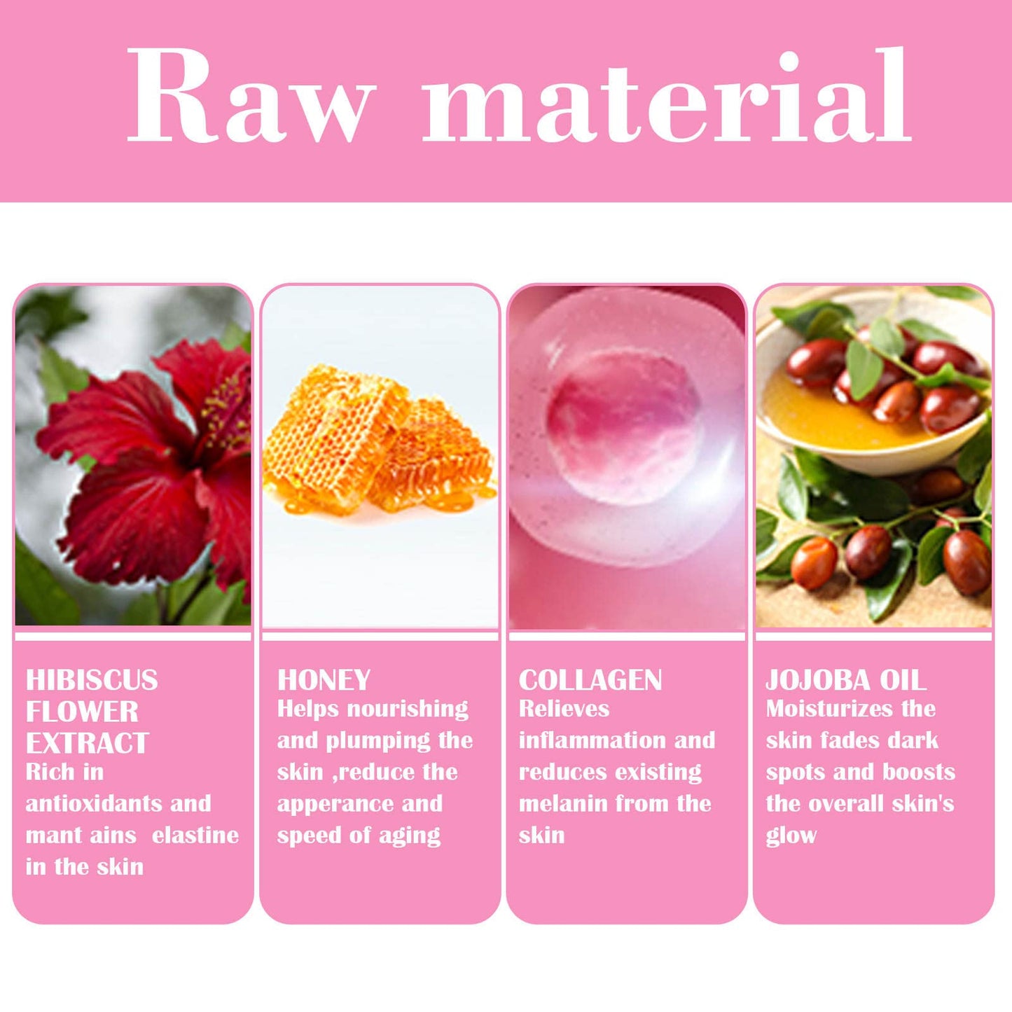 Hibiscus and Honey Firming Cream, Skin Tightening Cream for Face & Body, Neck Firming Cream, Double Chin Reducer, Natural Ingredients Anti-wrinkle Facial Moisturizer 50ml