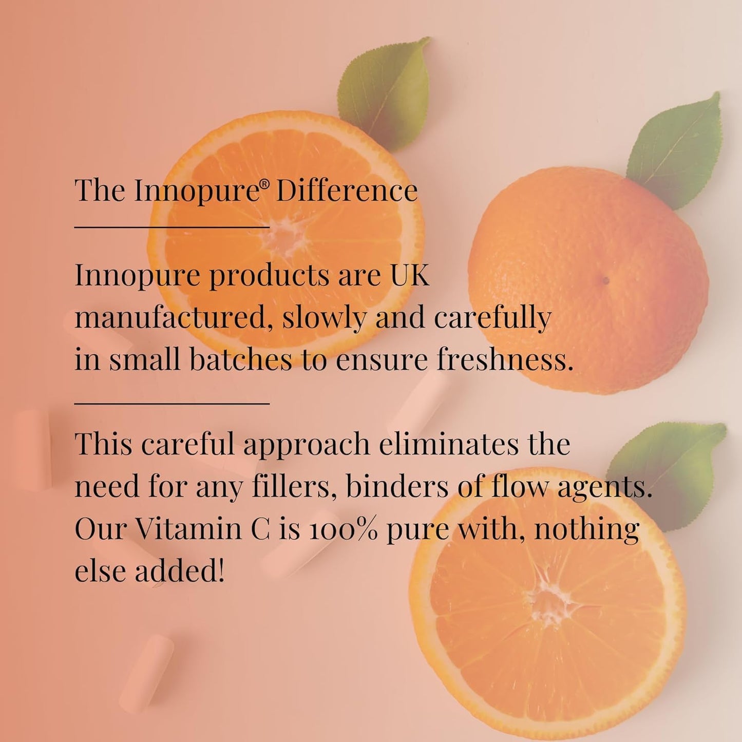 INNOPURE Pure Vitamin C Capsules 1000mg (No Fillers or Binders) Pure-Fill Supplement, Easy to Swallow 1 Daily Capsule (Not Tablets) 90 Capsules