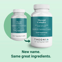 Theonia Thyroid Complex Supplement - Copper, Iron, Zinc, Selenium, Vitamin B Blend - Advanced Thyroid Function - 60 Capsules/30 Servings - Non-GMO, Vegan